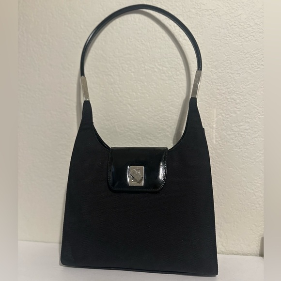 Stuart Weitzman | Black Trapeze Handbag - Picture 1 of 7